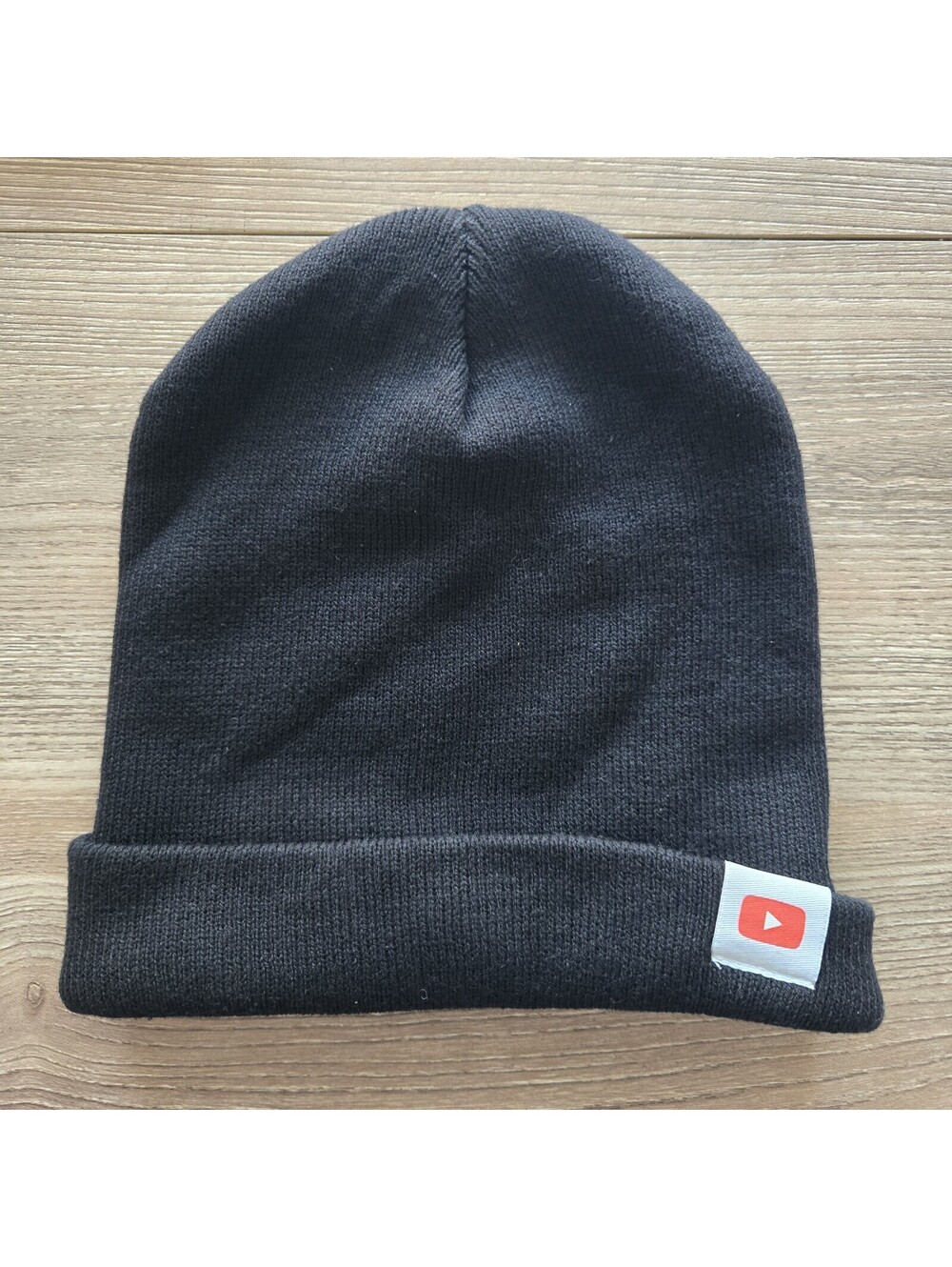 YouTube Black Knit Beanie Hat Cuffed Reversible Promo Logo Cap Otto One Size